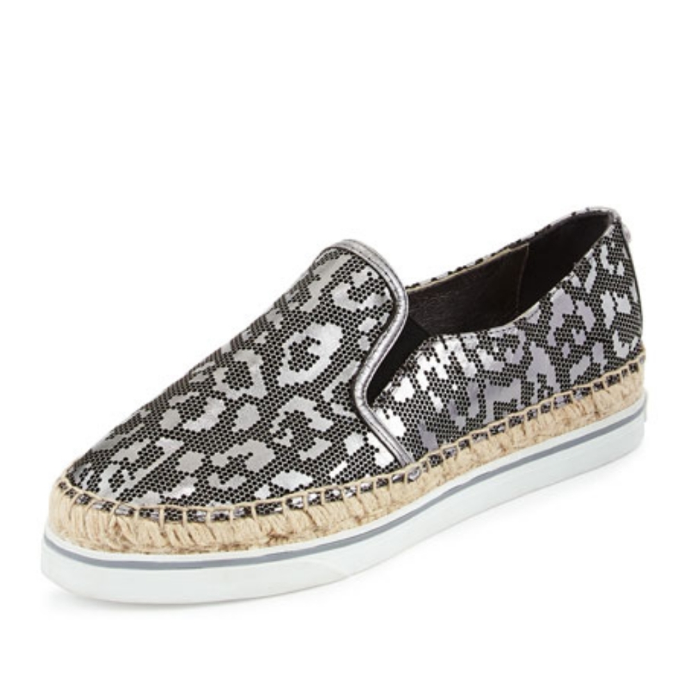 Jimmy Choo Dawn Lasered Leopard-Print Espadrilles